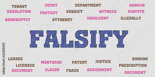 falsify Words tag cloud