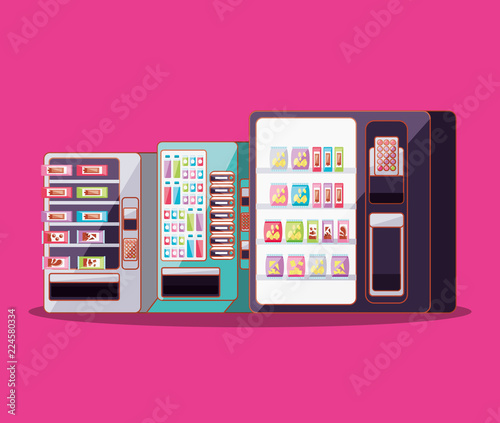 set of dispenser machines electronics
