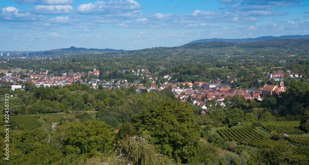Blick vom Heuberg in Ettenheim in der Ortenau