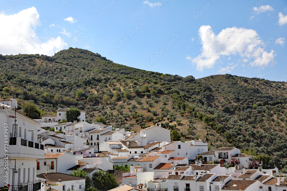 One of the pretty White Villages near Seville, Spain is Zahara de la Sierra, a popular day trip.