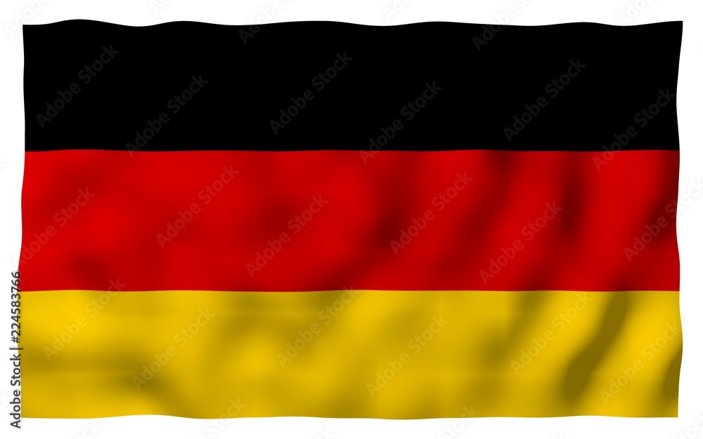 Flag of Germany. Wide format 3D illustration. State symbol of the Federal Republic of Germany. 3D rendering Flag of Germany. Wide format 3D illustration. State symbol of the Federal Republic of Germany. 3D rendering