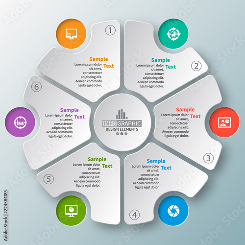 Abstract 3D Paper Infographics. Business template .Vector illustration
