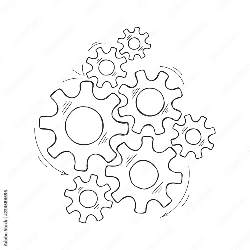 Gears Stock Illustration - Download Image Now - Gear - Mechanism