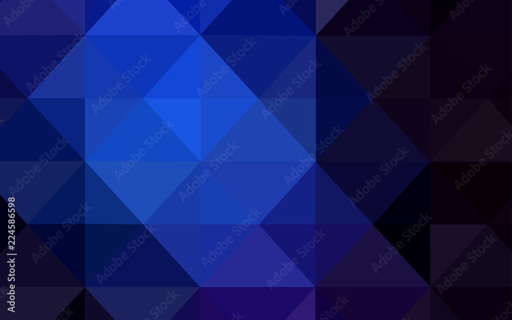 Dark BLUE vector abstract polygonal background.