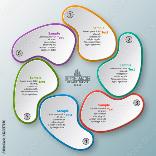 Abstract 3D Paper Infographics. Business template .Vector illustration