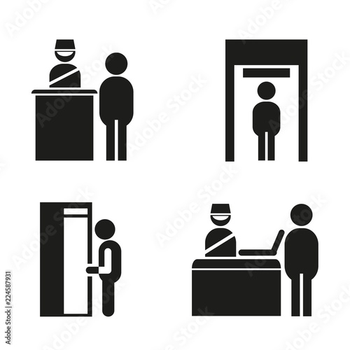 airport security checkpoint icons