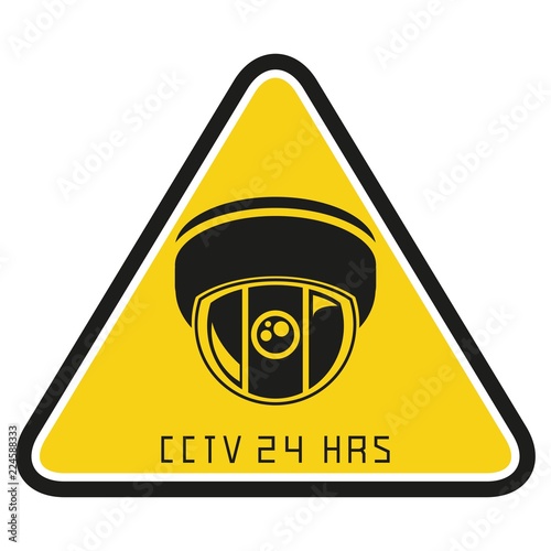 CCTV, surveillance camera warning symbol