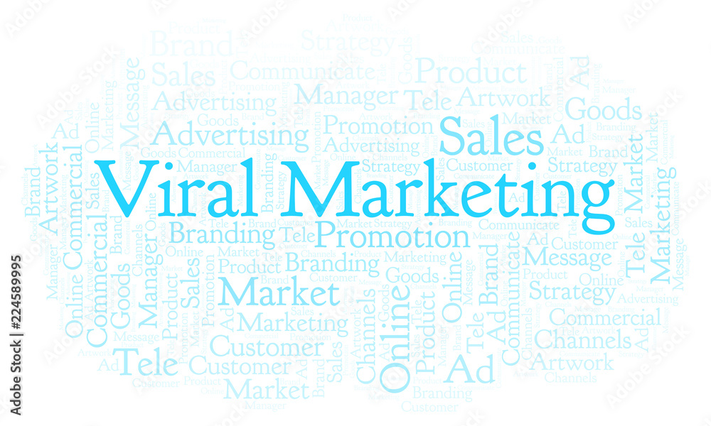 Fototapeta premium Word cloud with text Viral Marketing.