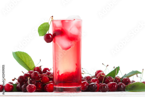 Cold alcoholic cherry cockt...