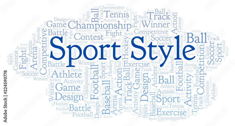 Obraz premium Sport Style word cloud.