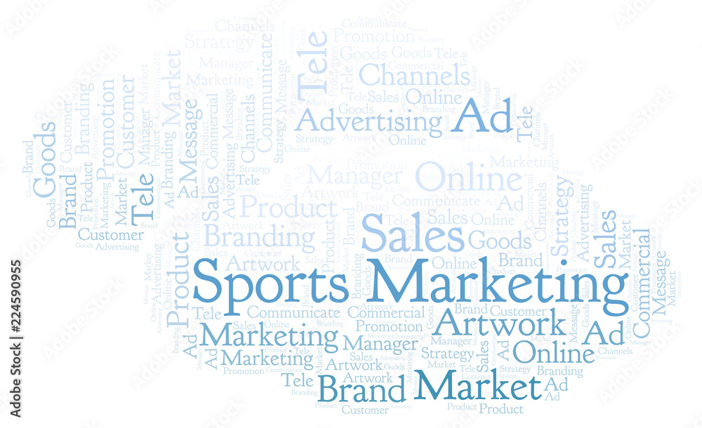 Word cloud with text Sports Marketing. Word cloud with text Sports Marketing.
