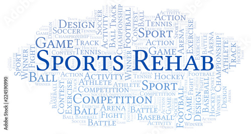 Sports Rehab word cloud.