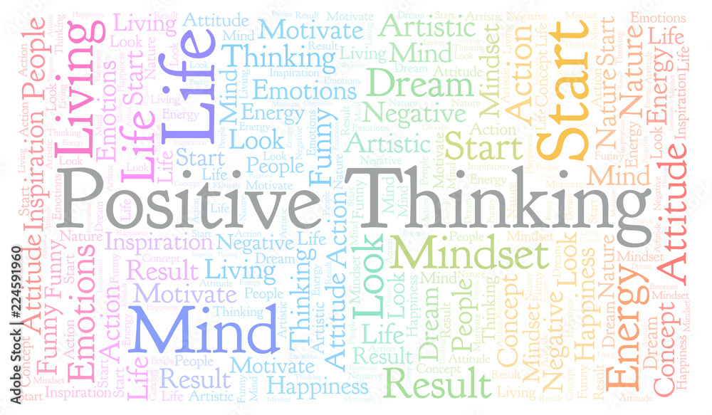 Positive Thinking word cloud, made with text only. Positive Thinking word cloud, made with text only.
