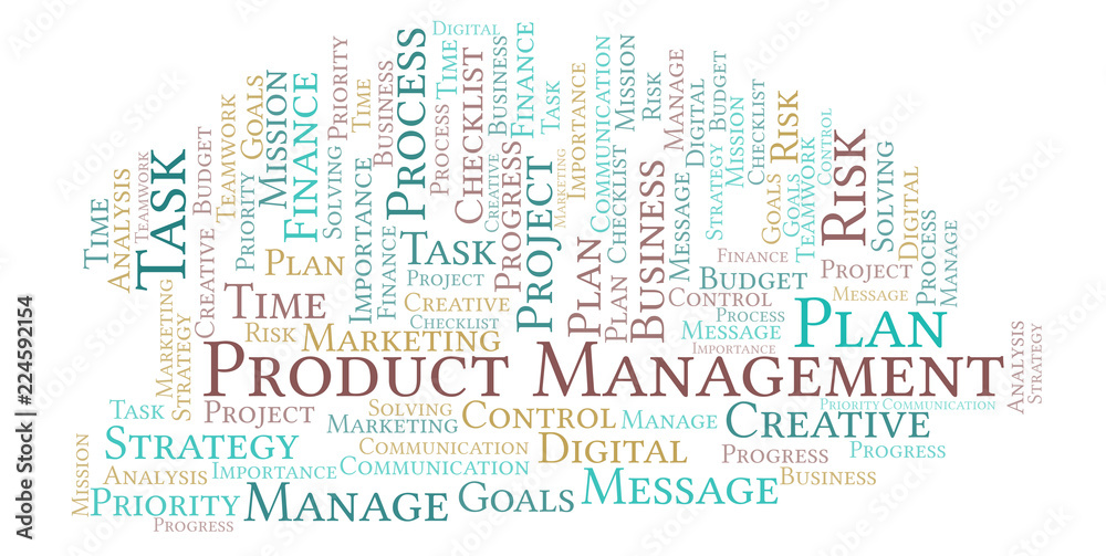 Fototapeta premium Product Management word cloud, made with text only.