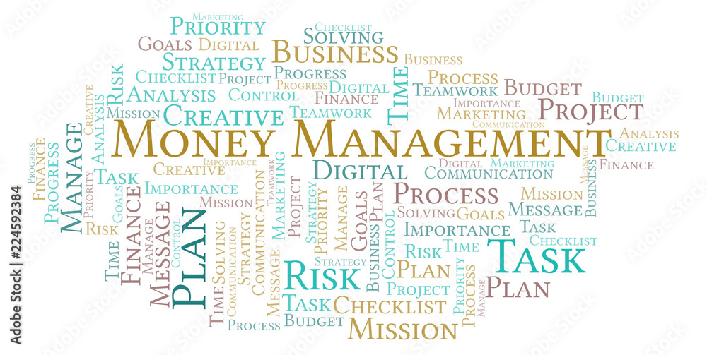 Fototapeta premium Money Management word cloud, made with text only.
