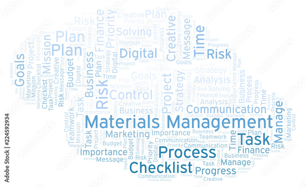 Materials Management word cloud, made with text only. Materials Management word cloud, made with text only.