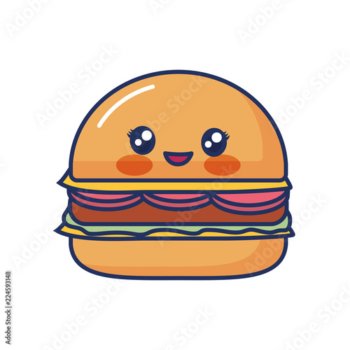 kawaii hamburger icon