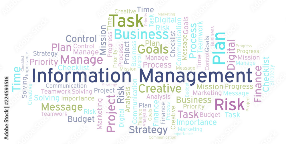 Information Management word cloud, made with text only.