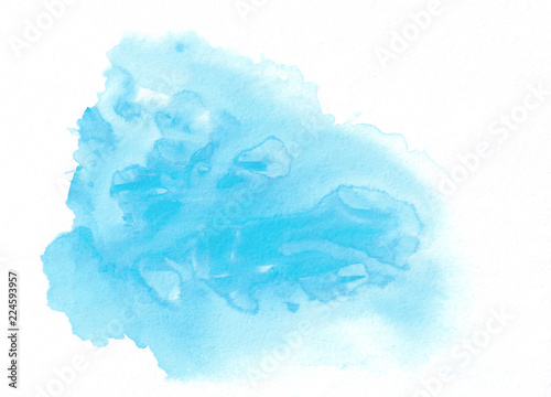 Sky blue watercolor gradient running stain. This abstract background is useful for graphic design, backdrops, prints, wallpaper and etc.