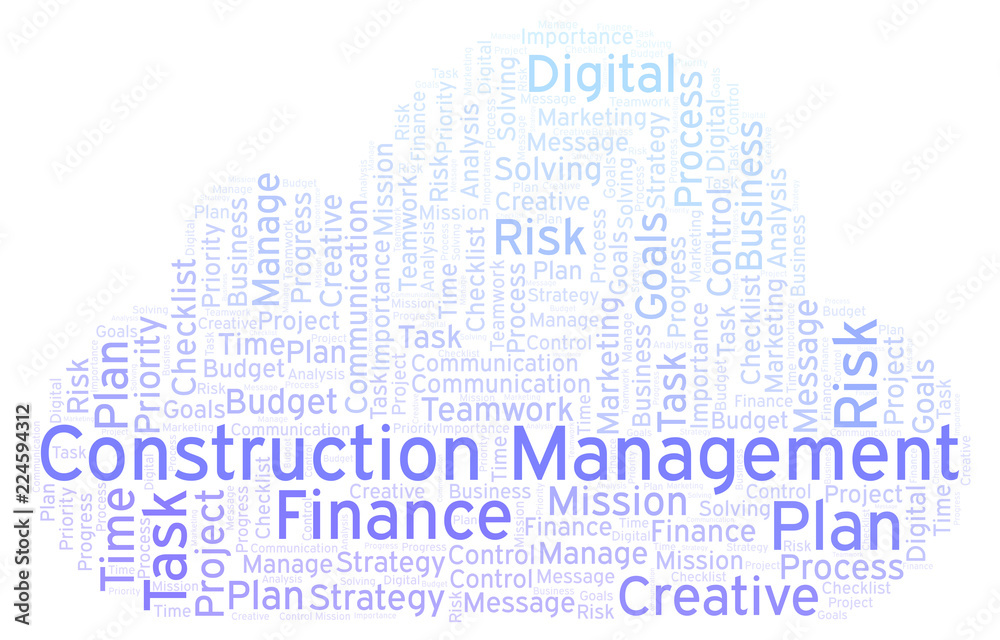 Construction Management word cloud, made with text only. Construction Management word cloud, made with text only.