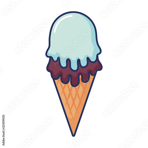 ice cream sundae cone wafer sweet