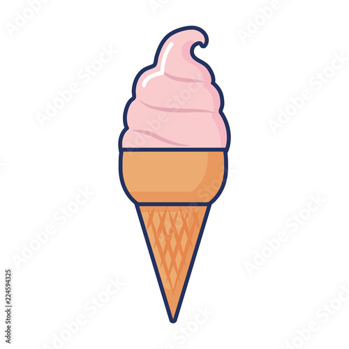 ice cream sundae cone wafer sweet