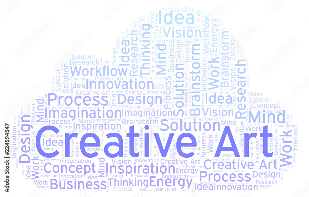Creative Art word cloud, made with text only. Creative Art word cloud, made with text only.
