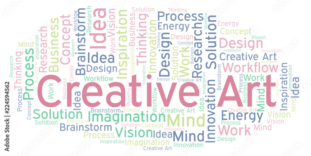 Creative Art word cloud, made with text only. Creative Art word cloud, made with text only.