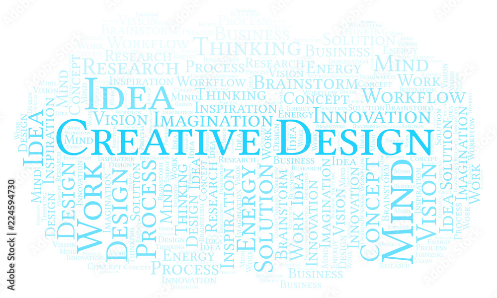 Fototapeta premium Creative Design word cloud, made with text only.