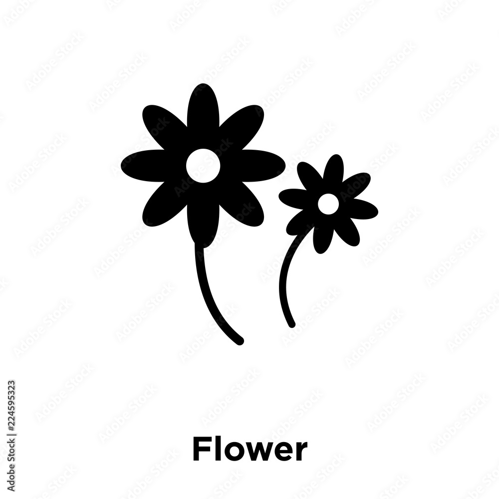 flower icon vector isolated on white background, logo concept of flower sign on transparent background, black filled symbol icon flower icon vector isolated on white background, logo concept of flower sign on transparent background, black filled symbol icon