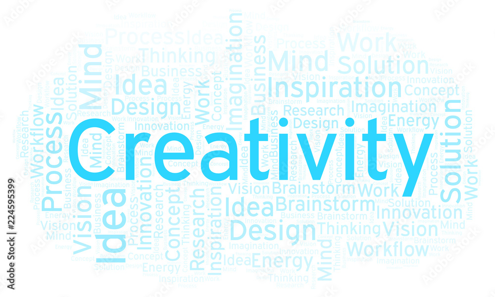 Creativity word cloud, made with text only. Creativity word cloud, made with text only.