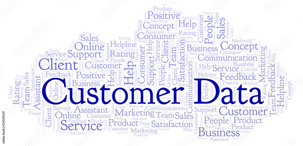 Fototapeta premium Customer Data word cloud.
