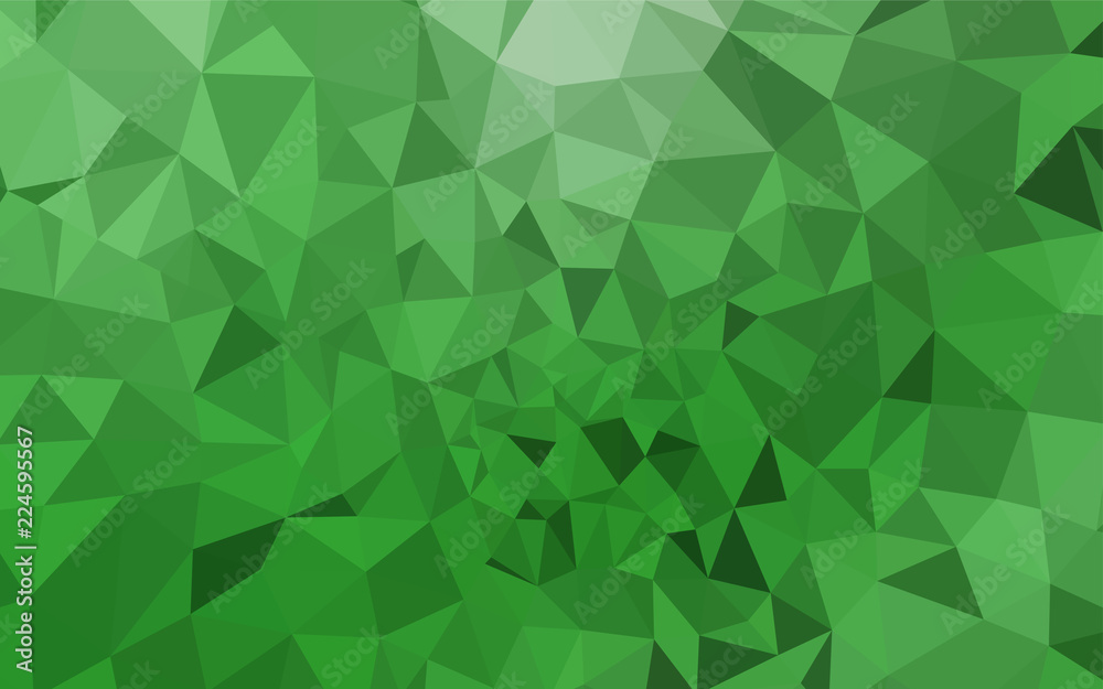 Fototapeta premium Light Green vector gradient triangles pattern.