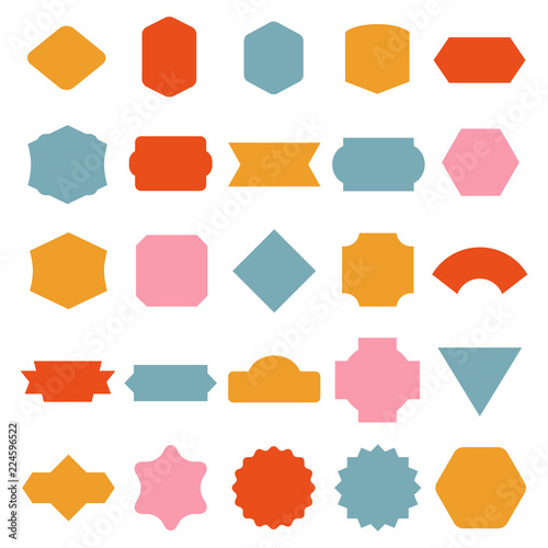 colorful vintage label set