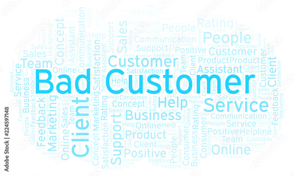 Bad Customer word cloud. Bad Customer word cloud.