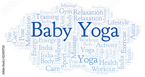 Baby Yoga word cloud.