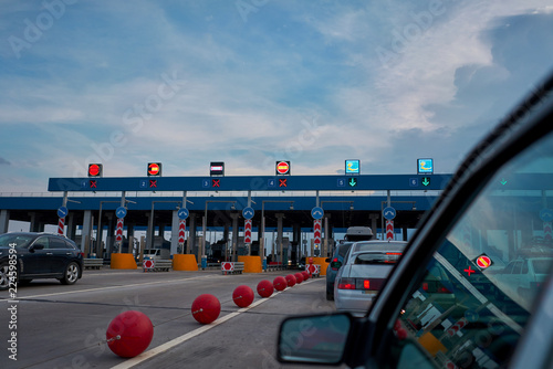 checkpoint on a toll road