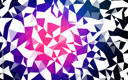 Dark Pink, Blue vector shining triangular layout.