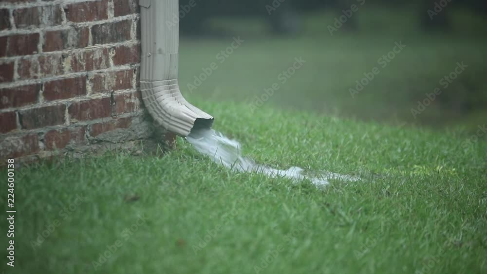 Gutter working during heavy rain