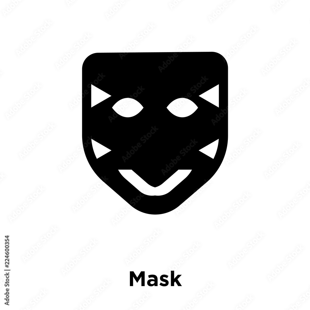 mask icon vector isolated on white background, logo concept of mask sign on transparent background, black filled symbol icon mask icon vector isolated on white background, logo concept of mask sign on transparent background, black filled symbol icon