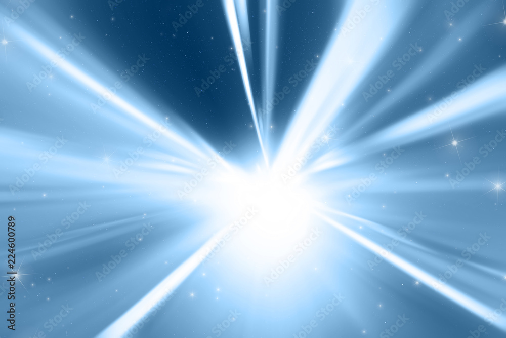 Blue sky with sparkles and ray of light. Illustration. Blue sky with sparkles and ray of light. Illustration.