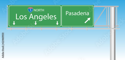 Los Angeles freeway sign