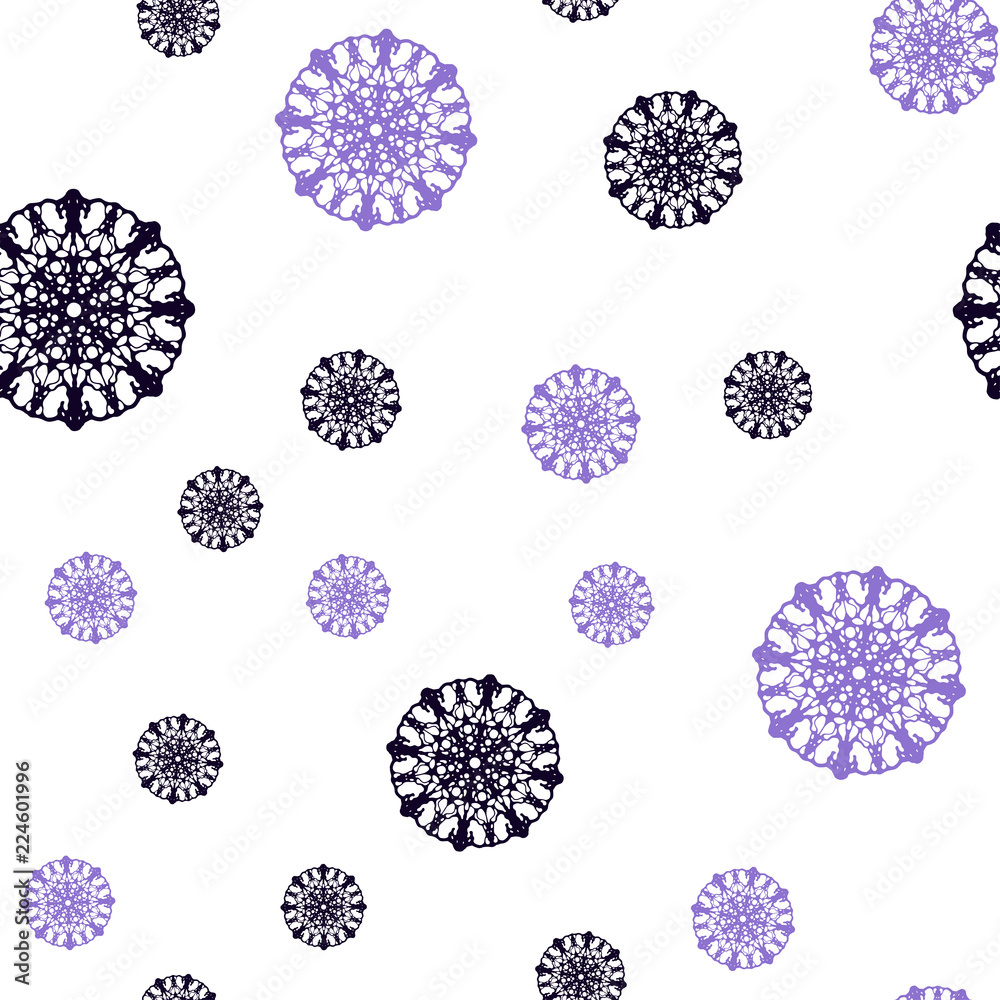 Dark Pink, Blue vector seamless layout with bright snowflakes. Dark Pink, Blue vector seamless layout with bright snowflakes.