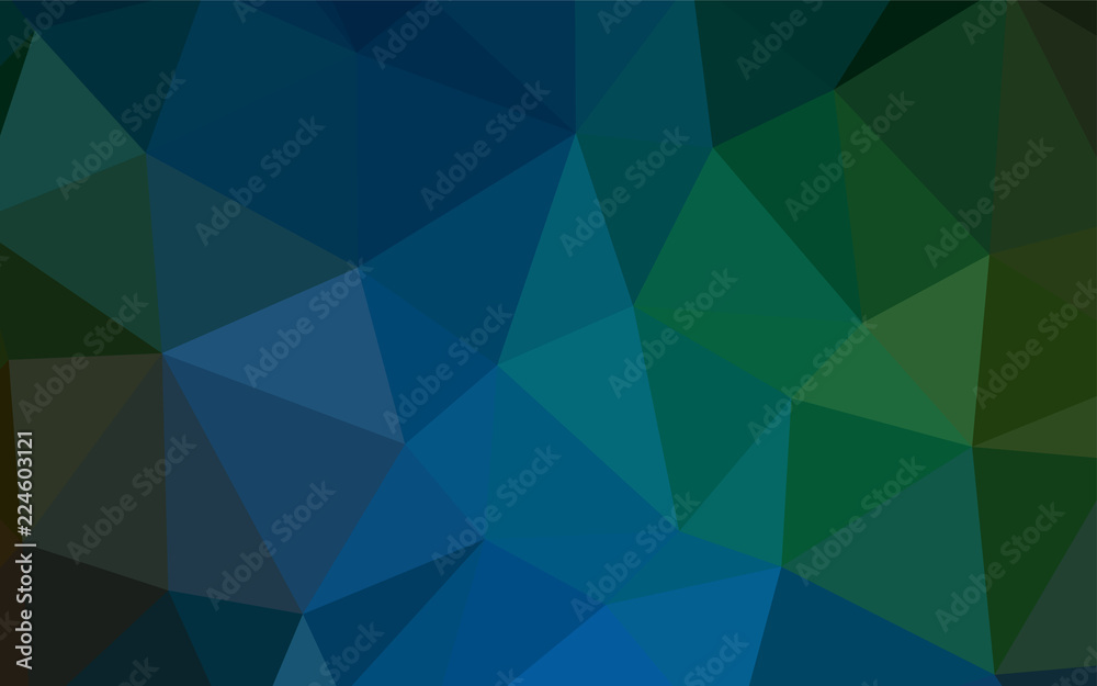 Light Blue, Green vector gradient triangles template.