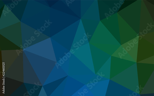 Light Blue  Green vector gradient triangles template.