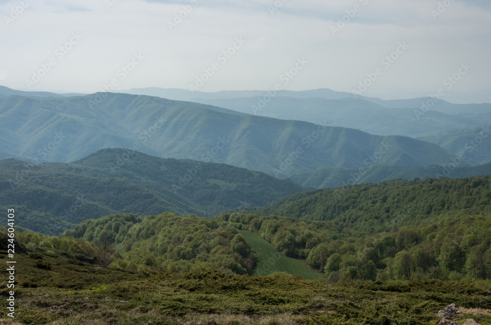 View to Stara planina mountain massif in the south-eastern Serbia from Babin Zub,  Serbia.
