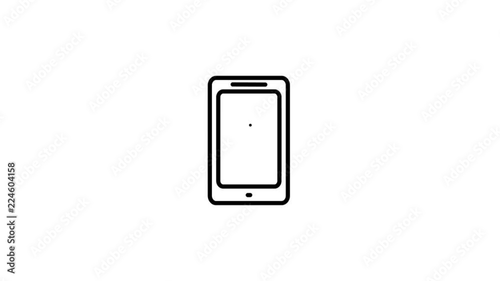 Mobile phone mail message concept 2d animation Mobile phone mail message concept 2d animation