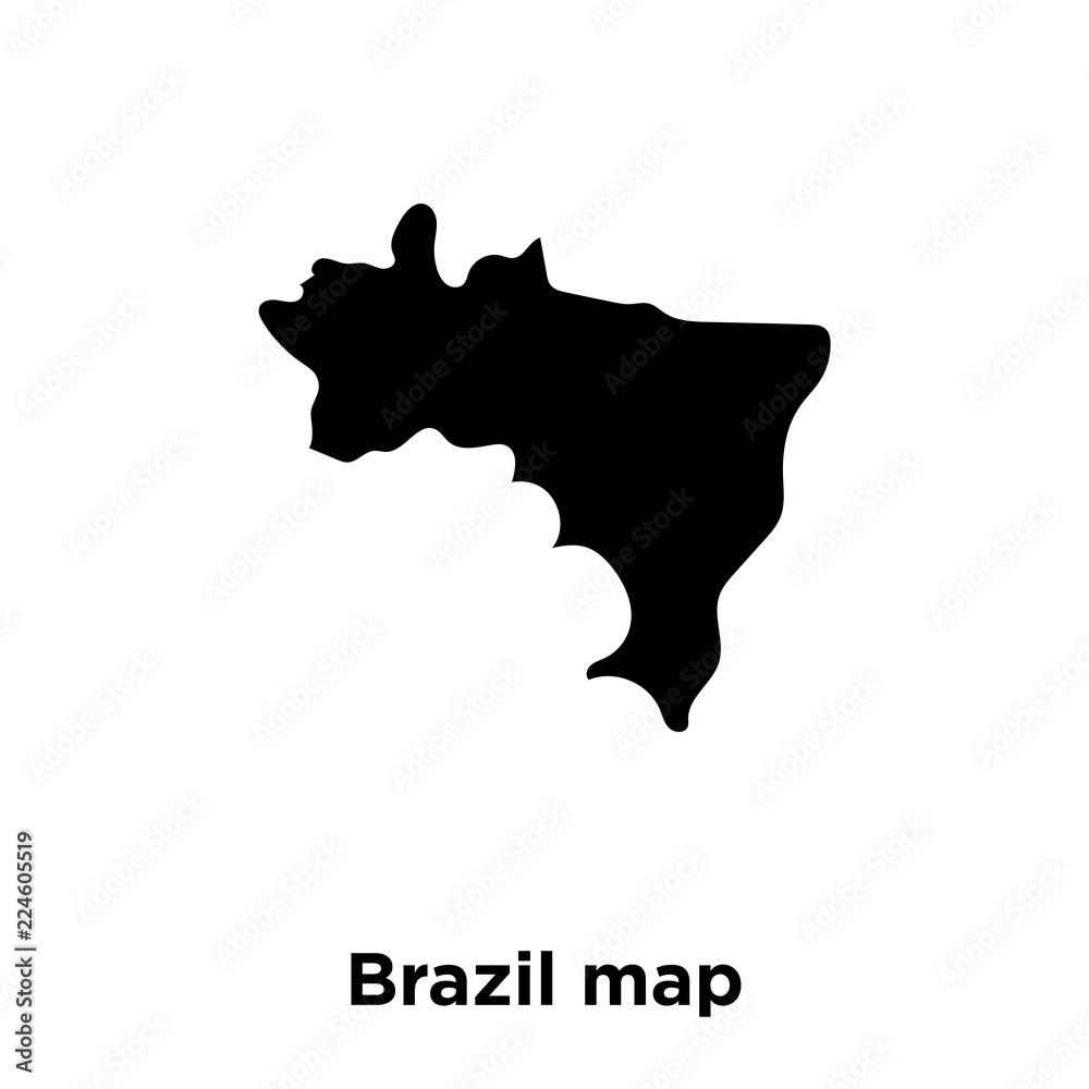 brazil map icon vector isolated on white background, logo concept of ...