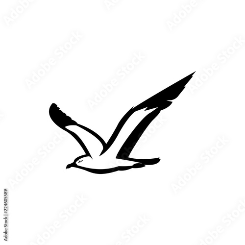 Fotografie, Tablou gull vector silhouette