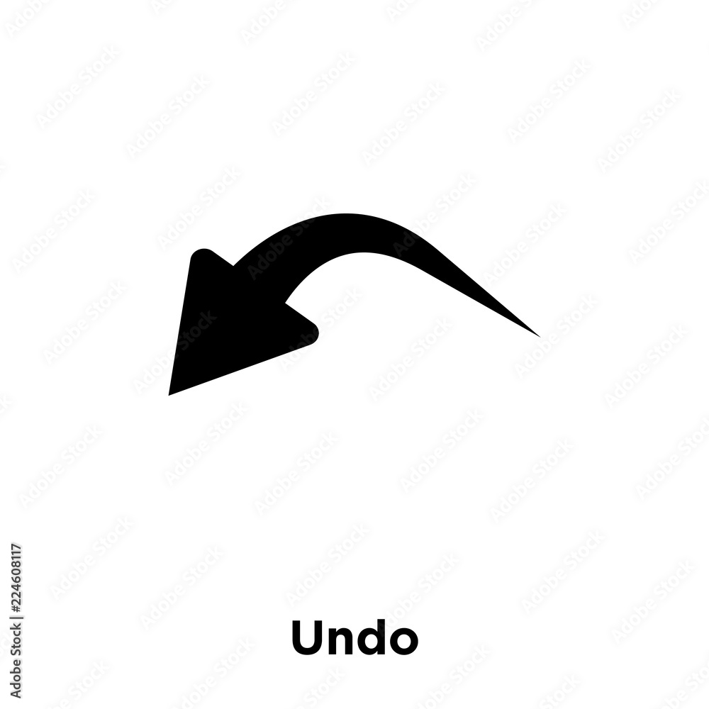 undo icon vector isolated on white background, logo concept of undo sign on  transparent background, black filled symbol icon Stock Vector